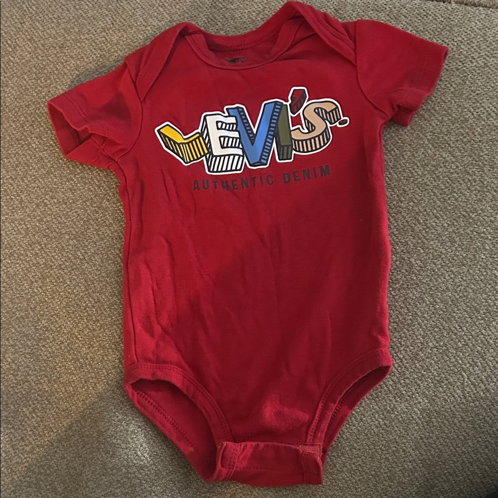 Levi's Bold Red Kids Bodysuit